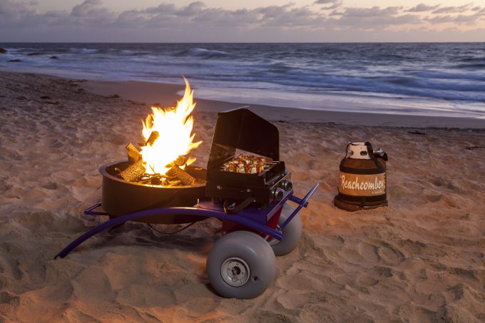 A portable fire pit for rent