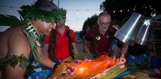 Newport Beach Luau pig ceremony