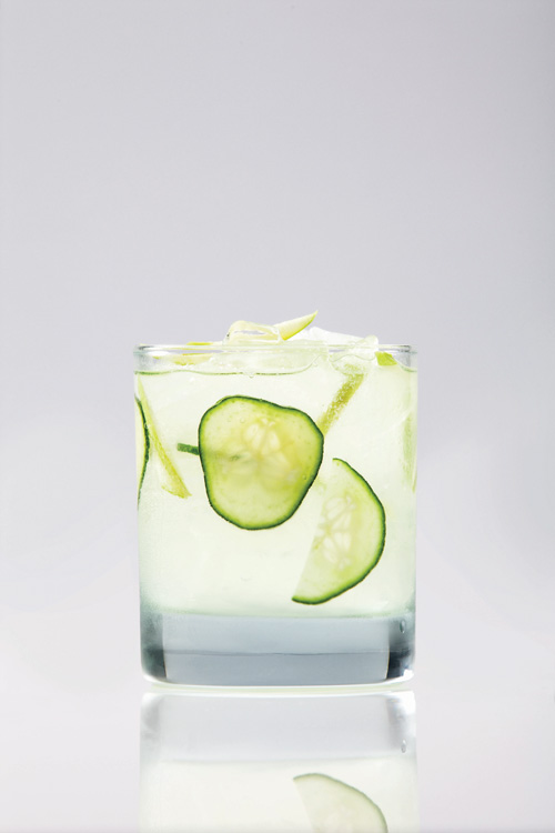 Cucumber Cobbler drink at Aqua Lounge | Courtesy of Island Hotel Newport Beach
