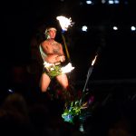 Tahitian fire dancer at Newport Beach Luau