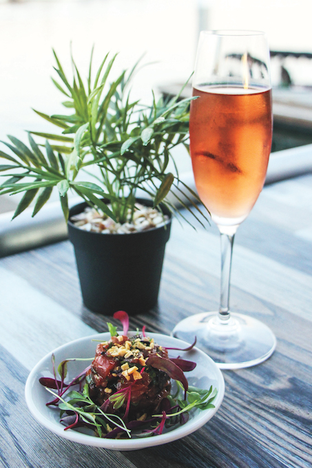 tuna tartare with rose