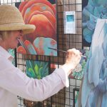 AITP #3- Barbara Baumgartner Succulent Painting in 2016 show Newport Beach Arts Foundation