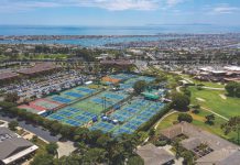 The Tennis and Pickleball Club at Newport Beach drone shot_credit Mango House Media