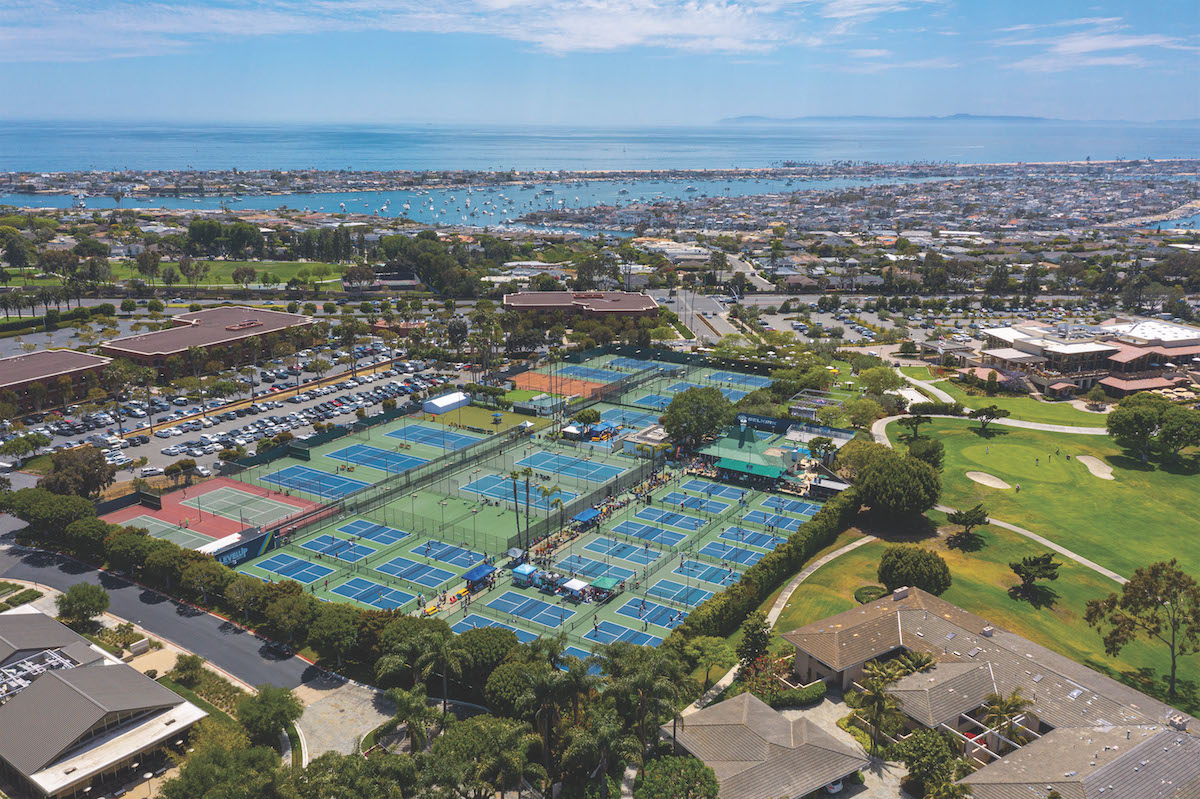 The Tennis and Pickleball Club at Newport Beach drone shot_credit Mango House Media