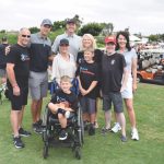 Captain of the Anaheim Ducks Ryan Getzlaf and two local families impacted by Duchenne at the Getzlaf Golf Shootout benefitting CureDuchenne-credit Shanda Venneau